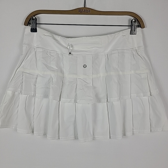 Lululemon Pace Setter Skirt Skort White Golf Tennis Pickleball Running Sz 10tall - Picture 5 of 8